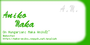 aniko maka business card